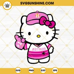 Hello Kitty Houston Astros Barbie Pink SVG-PNG-DXF-EPS-Cricut