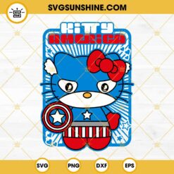 Hello Kitty Captain America SVG, Hello Kitty SVG PNG DXF EPS