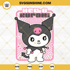 Hello Kitty Kuromi SVG, Hello Kitty SVG PNG DXF EPS