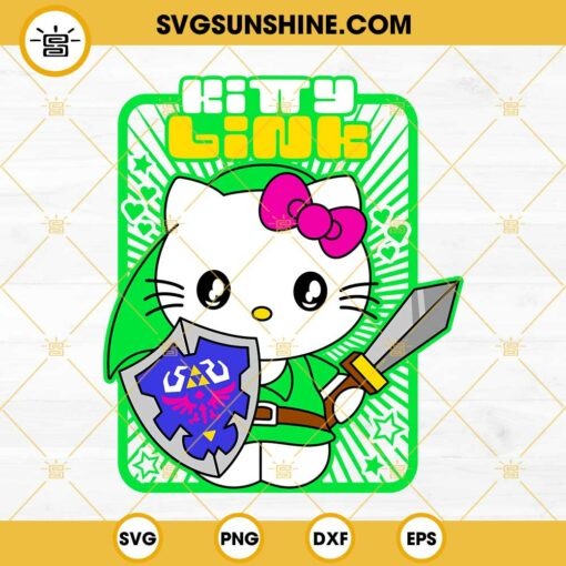 Hello Kitty Link Zelda SVG, Hello Kitty SVG PNG DXF EPS