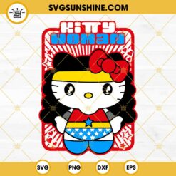 Hello Kitty Wonder Woman SVG, Hello Kitty SVG PNG DXF EPS