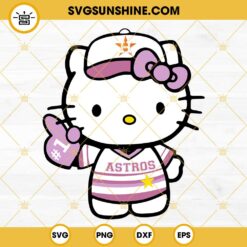 Hello Kitty houston astros Pink Color SVG PNG DXF EPS Cricut 