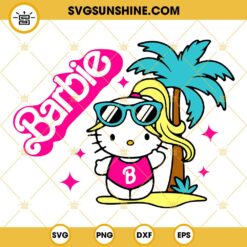 Barbie SVG, Hello Kitty Barbie SVG, Barbie Summer SVG