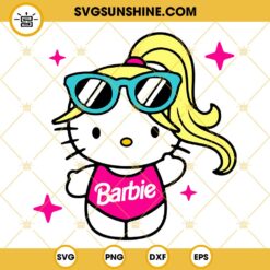 Hello Kitty Barbie SVG, Barbie 2023 SVG PNG DXF EPS Cricut