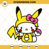 Hello Kitty Pikachu SVG, Pokemon SVG PNG DXF EPS