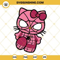 Hello Kitty Pink Spider Man SVG, Spider Man SVG PNG DXF EPS