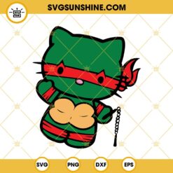 Hello Kitty Raphael SVG, Teenage Mutant Ninja Turtles SVG PNG DXF EPS