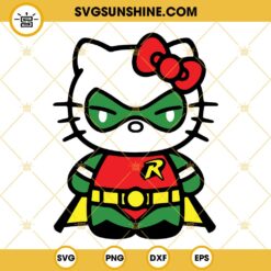Hello Kitty Robin SVG, Robin DC Comics SVG PNG DXF EPS