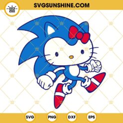 Hello Kitty Sonic The Hedgehog SVG