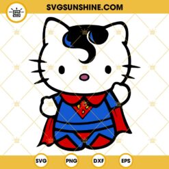 Hello Kitty Super Man SVG, Super Man DC Comics SVG PNG DXF EPS