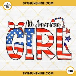All American Girl PNG, 4th Of July PNG, USA Flag PNG, Independence Day PNG