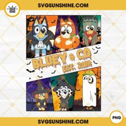 Bluey Spooky Season SVG, Ghost Bingo SVG, Skull Bluey Halloween SVG PNG DXF EPS