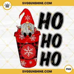 Ho Ho Ho Gnome Coffee Cup PNG, Xmas Coffee PNG, Funny Christmas PNG