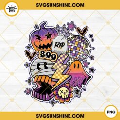 Retro Halloween PNG, Spooky Vibes PNG, Ghost PNG, Pumpkin PNG, Trick Or Treat PNG