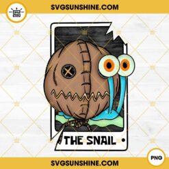 The Snail Sam Trick R Treat Head Horror Tarot Card PNG, Funny Halloween PNG Instant Download
