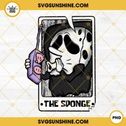 The Sponge Ghostface Horror Tarot Card PNG, Funny Scream Halloween PNG Download