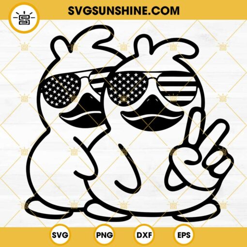 American Sunglasses Duck SVG, American Duck Off Road SVG, 4×4 Car SVG, Duck Jeep SVG PNG DXF EPS