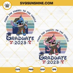 Stitch Graduate 2023 SVG, From The Tassel To The Castle Stitch SVG Bundle, Disney Graduation 2023 SVG PNG DXF EPS
