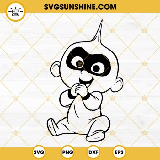 Jack Jack Parr Smile SVG, Incredible Baby SVG, Disney Superhero Cartoon PNG DXF EPS