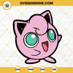 Jigglypuff SVG, Pokemon Cartoon SVG PNG DXF EPS Cut Files