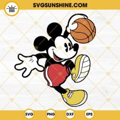 Mickey Mouse Basketball SVG, Disney Cartoon Sports SVG PNG DXF EPS Cricut
