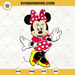 Minnie Mouse Smiling SVG, Disney Cartoon Character SVG PNG DXF EPS