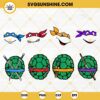 Ninja Turtles Face Mask And Shell SVG Bundle, Teenage Mutant Ninja Turtles SVG PNG DXF EPS Cricut