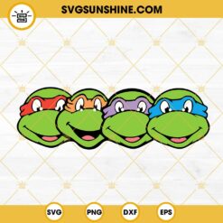 Teenage Mutant Ninja Turtles Face SVG, Leonardo SVG, Donatello SVG, Raphael SVG, TMNT SVG PNG DXF EPS
