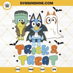 Spooky Season Bluey Friends SVG, Bluey Halloween SVG PNG DXF EPS Cricut Files