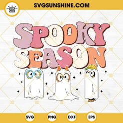 Spooky Season Bluey Friends SVG, Bluey Halloween SVG PNG DXF EPS Cricut Files