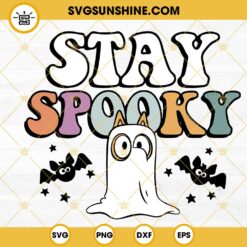 Stay Spooky Bluey Ghost SVG, Bluey Bingo Halloween SVG PNG DXF EPS Instant Download
