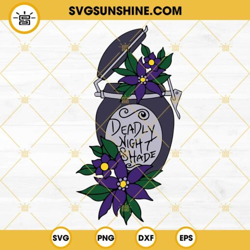 Deadly Night shade SVG, Nightmare Before Christmas SVG PNG DXF EPS Cut Files