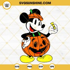 Mickey Pumpkin SVG, Disney Mouse Halloween SVG PNG DXF EPS Digital Download