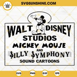 Walt Disney Studios Mickey Mouse And Silly Symphony SVG, Sound Cartoons SVG, Disneyland SVG PNG DXF EPS Files