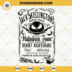 Jack Skellington Whiskey SVG, Nightmare Before Christmas Alcohol SVG, Halloween Drink SVG PNG DXF EPS Cricut