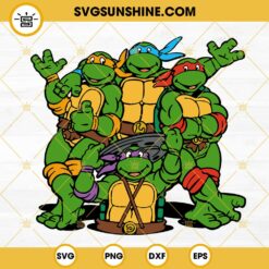 Teenage Mutant Ninja Turtles SVG, Raphael Leonardo Donatello Michelangelo SVG PNG DXF EPS