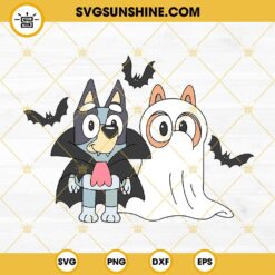 Chloe Bluey Halloween SVG PNG DXF EPS Cut Files For Cricut Silhouette