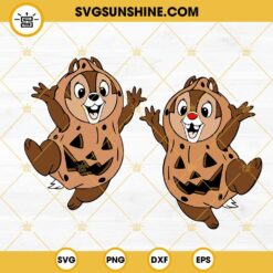 Chip And Dale Halloween Peanut Costume SVG, Funny Disney Halloween SVG PNG DXF EPS Files