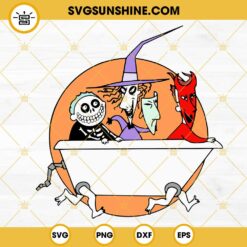 Lock Shock And Barrel Bathtub SVG, Halloween SVG, Funny Nightmare Before Christmas SVG PNG DXF EPS