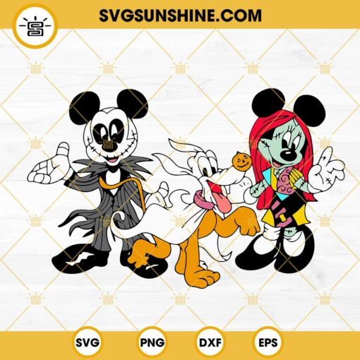 Mickey Nightmare Before Christmas SVG, Mickey Jack Skellington SVG