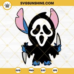 Stitch Ghostface SVG, Scream SVG, Stitch Halloween SVG, Stitch Scary Movie SVG PNG DXF EPS