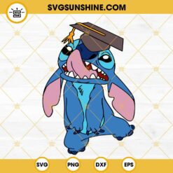 Stitch Graduation Cap SVG, Funny Stitch Graduated SVG, Stitch School SVG PNG DXF EPS