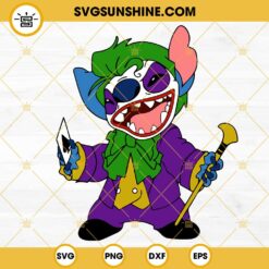 Stitch Joker SVG, Supervillain SVG, Funny Halloween Stitch SVG PNG DXF EPS Instant Download