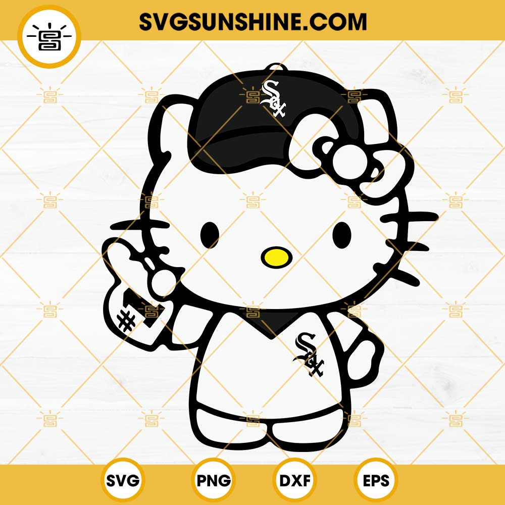 Hello Kitty Detroit Tigers SVG, Detroit Tigers Baseball SVG, Hello