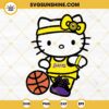 Hello Kitty LA Lakers SVG, Kobe Bryant SVG, Kitty Cat Lakers Basketball SVG PNG DXF EPS Cut Files