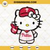 Hello Kitty Philadelphia Phillies Baseball SVG, Kitty Cat Phillies Fan SVG PNG DXF EPS Files