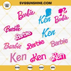 Barbie And Ken Logo SVG Bundle, Barbie SVG, Ken SVG, Baby Doll SVG PNG DXF EPS Cut Files