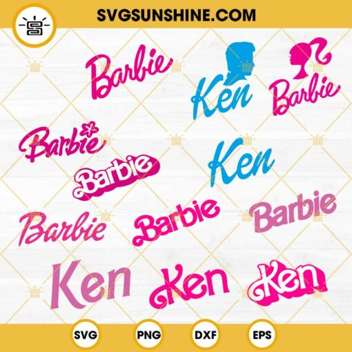 Barbie And Ken Logo SVG Bundle, Barbie SVG, Ken SVG, Baby Doll SVG PNG ...