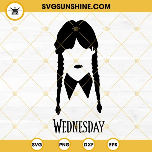 Wednesday SVG, The Addams Family Girl SVG PNG DXF EPS Cricut