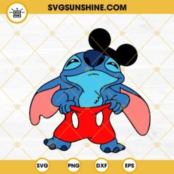 Stitch Mickey Mouse SVG, Lilo And Stitch SVG, Funny Disney Cartoon Characters SVG PNG DXF EPS Cricut